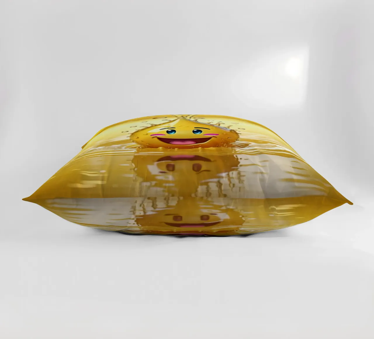 Emoji in acqua_4 cuscino da AI-Portraits by LK