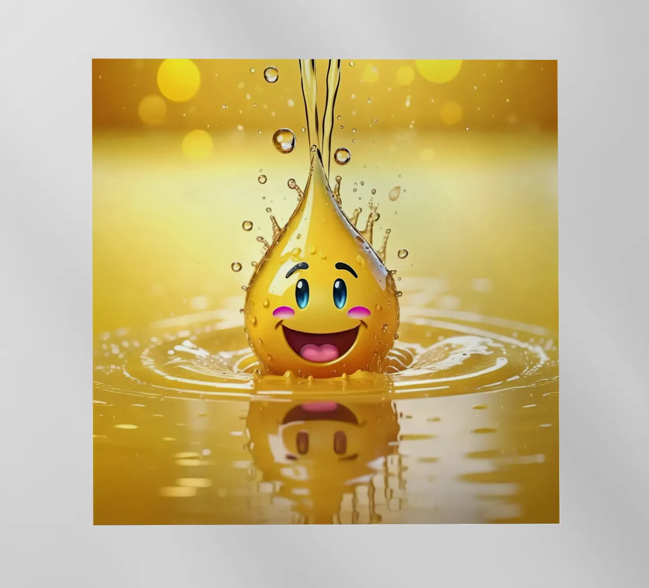 Emoji in acqua_4 pellicola backlit da AI-Portraits by LK
