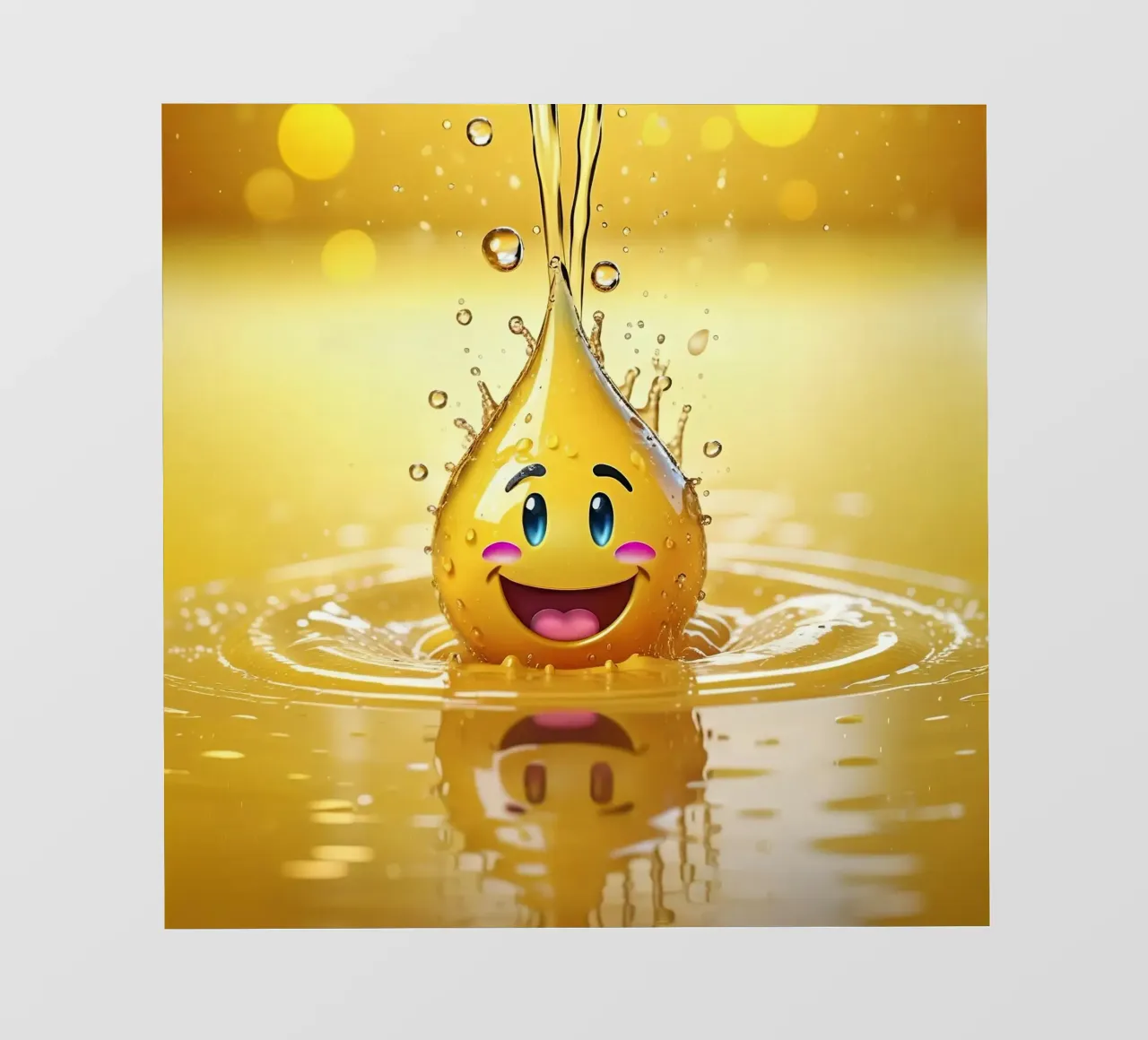 Emoji in acqua_4 pellicola backlit da AI-Portraits by LK