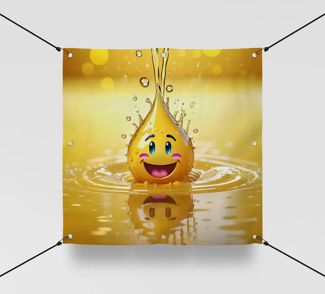 Emoji in acqua_4 telo in pvc da AI-Portraits by LK