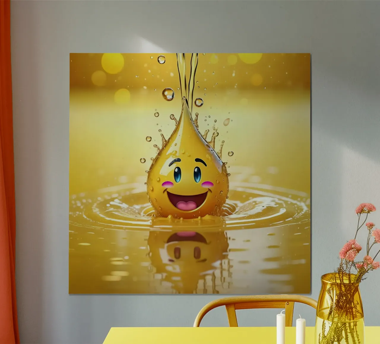 Emoji in acqua_4 carta hahnemühle da AI-Portraits by LK