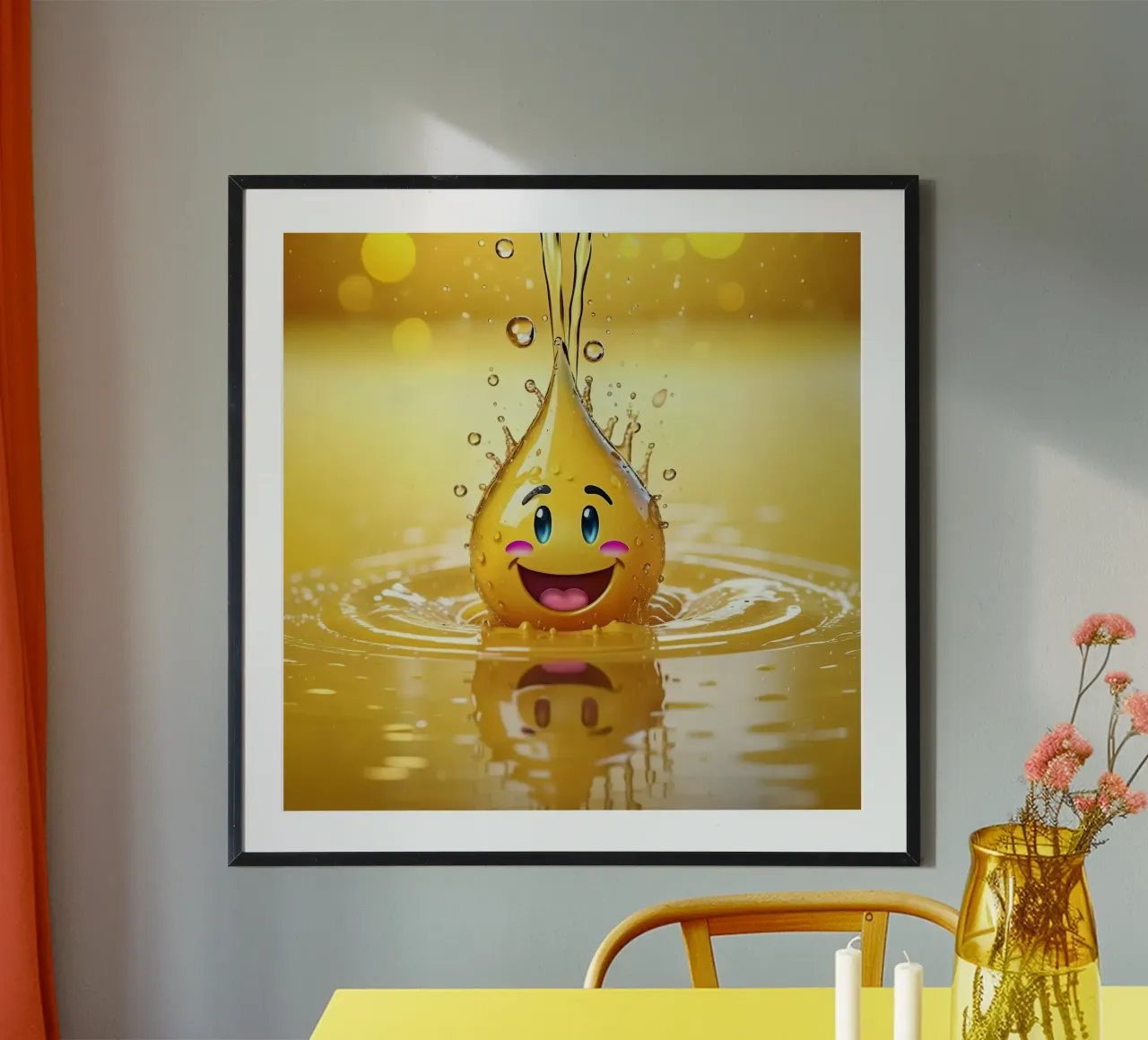 Emoji in acqua_4 carta hahnemühle da AI-Portraits by LK