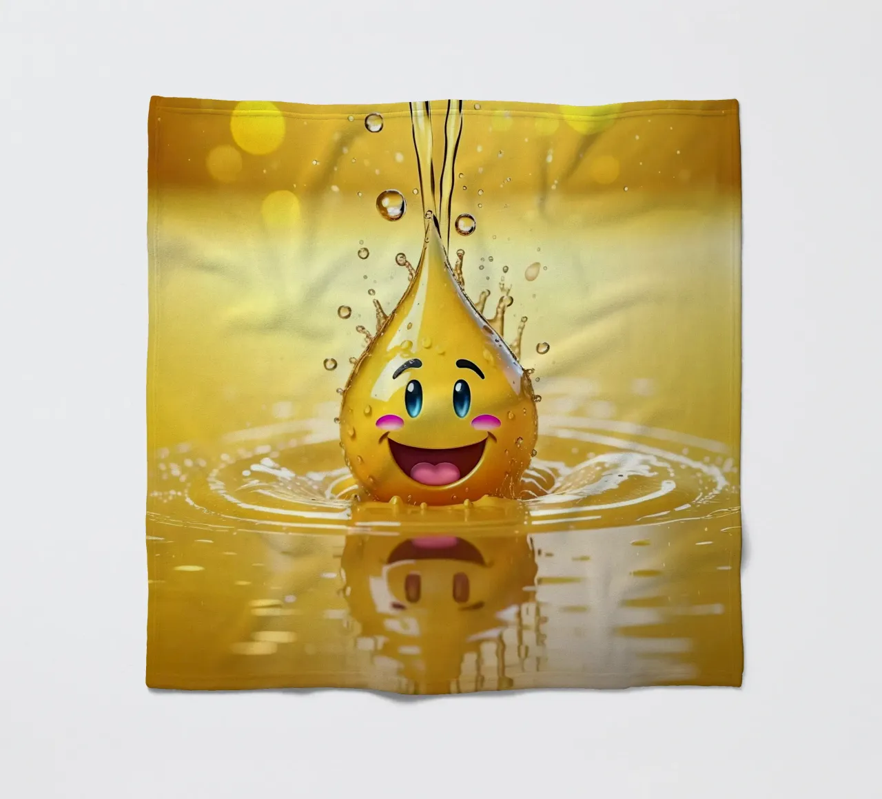 Emoji in acqua_4 coperta in pile da AI-Portraits by LK