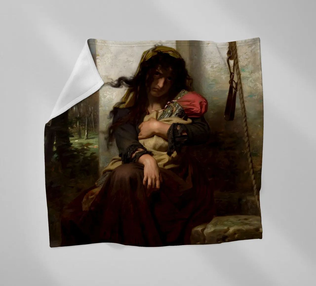 Hugues Merle - Il pazzo di Etretat coperta in pile da Timeless Artworks