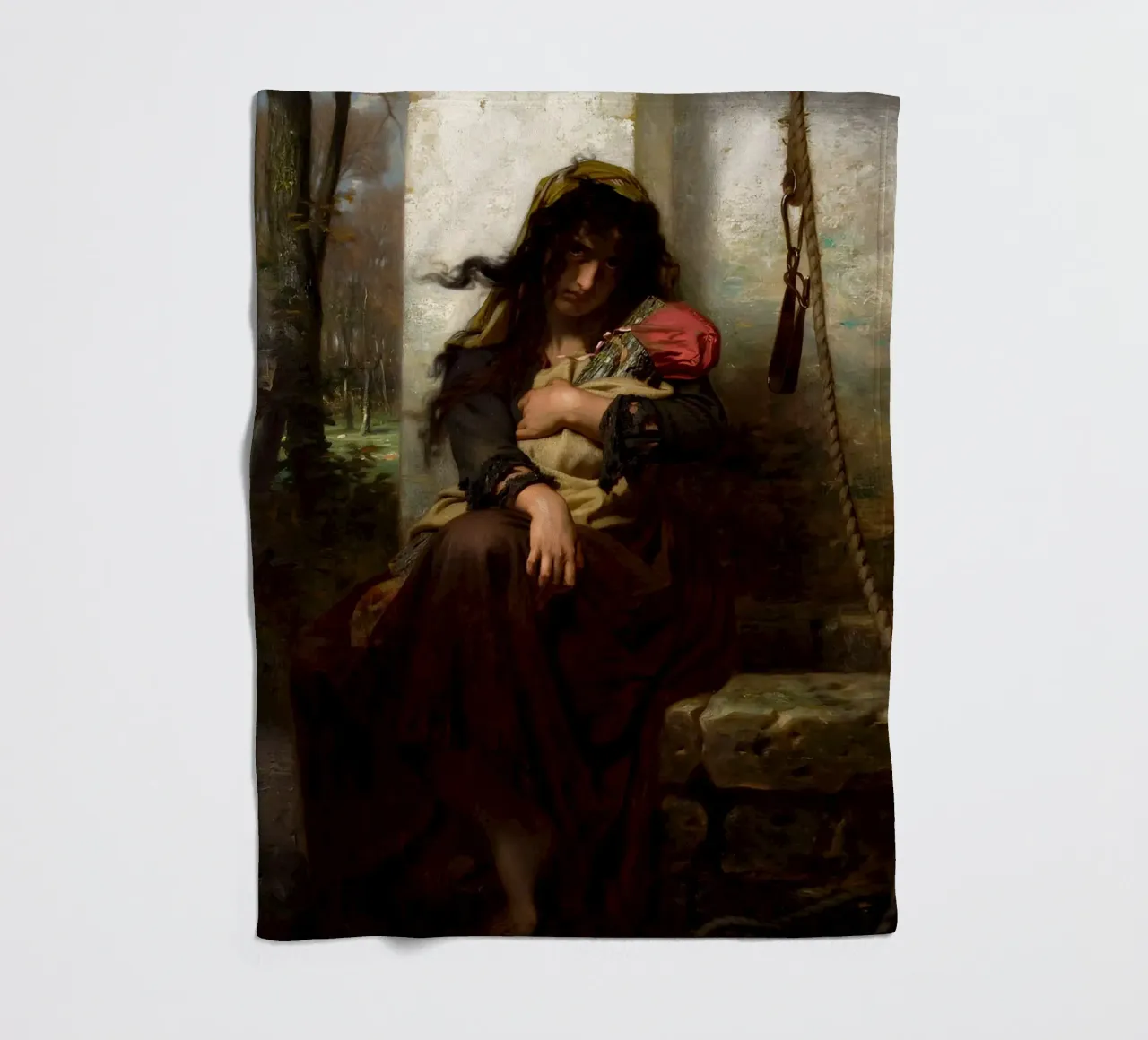 Hugues Merle - Il pazzo di Etretat coperta in pile da Timeless Artworks