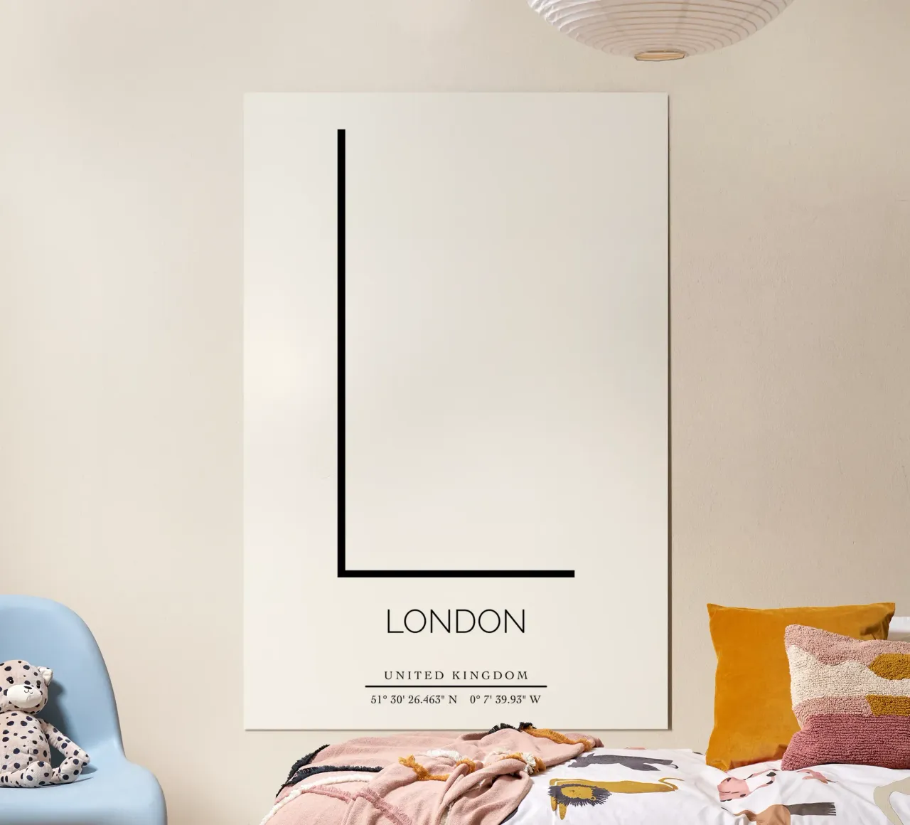 LONDON - white poster with plastic frame by CityLights
