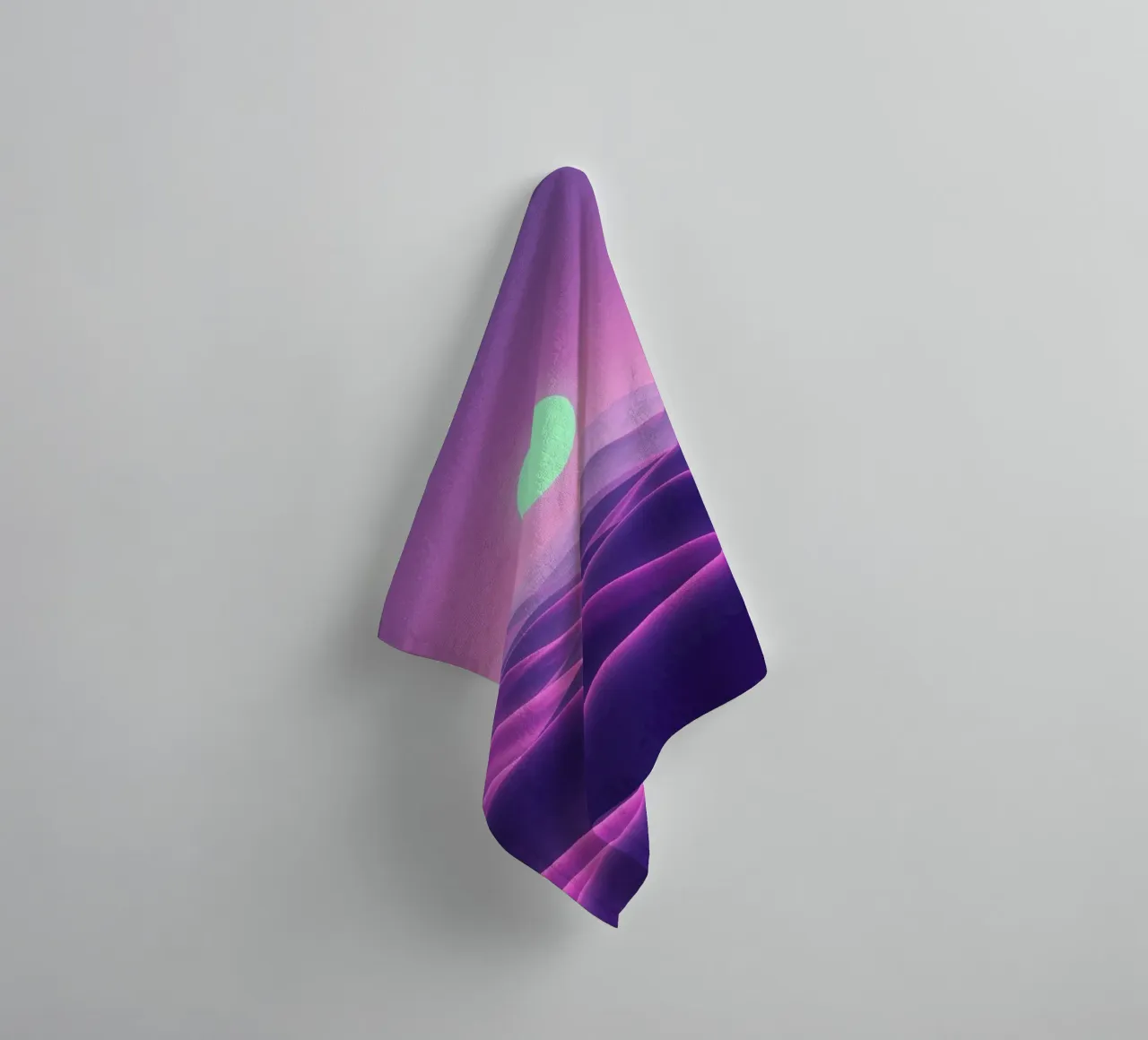 Astral Serenity: A Luminous Orb Rises towel by Artistic-shop