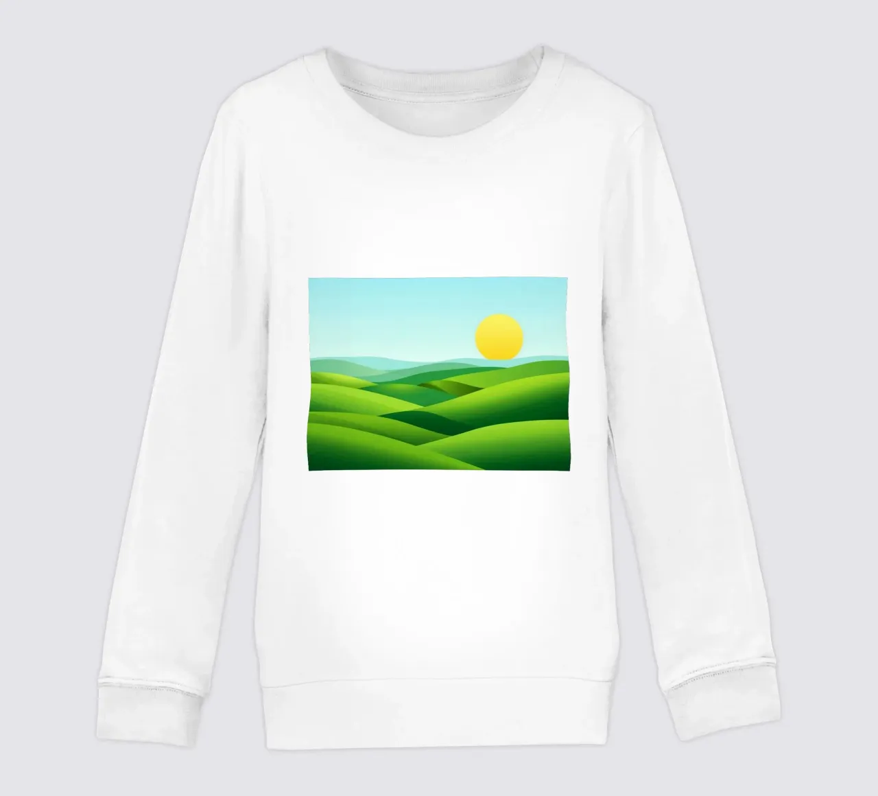 Colline verdi e sole splendente felpa bambino da Artistic-shop