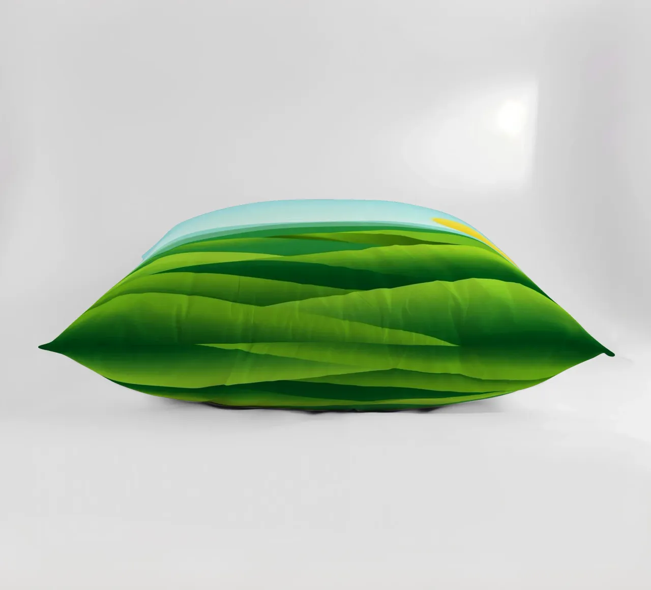 Colline verdi e sole splendente cuscino da Artistic-shop