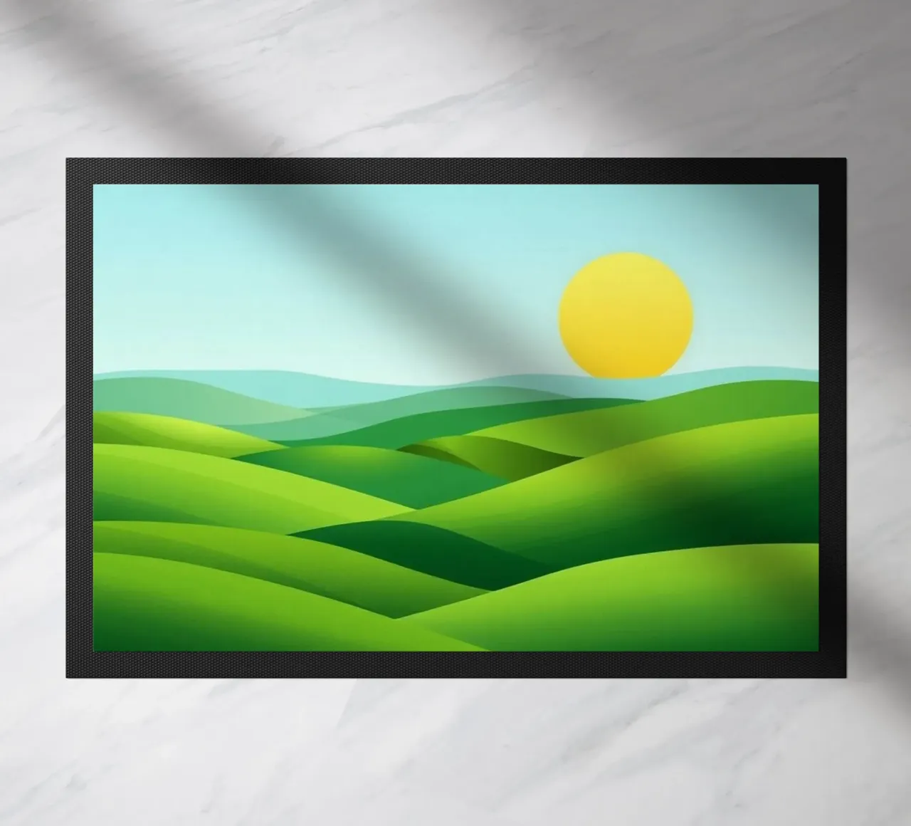 Colline verdi e sole splendente zerbino da Artistic-shop