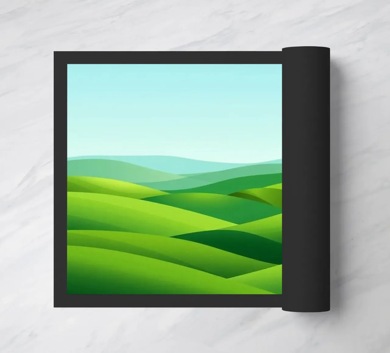 Colline verdi e sole splendente zerbino da Artistic-shop