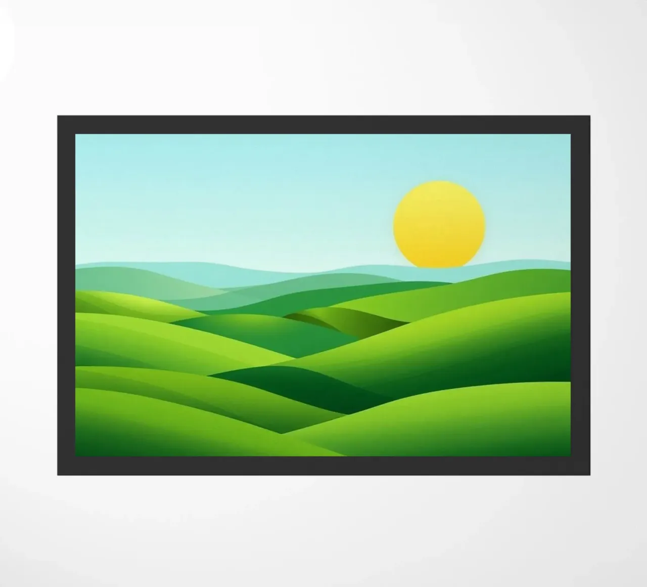 Colline verdi e sole splendente zerbino da Artistic-shop