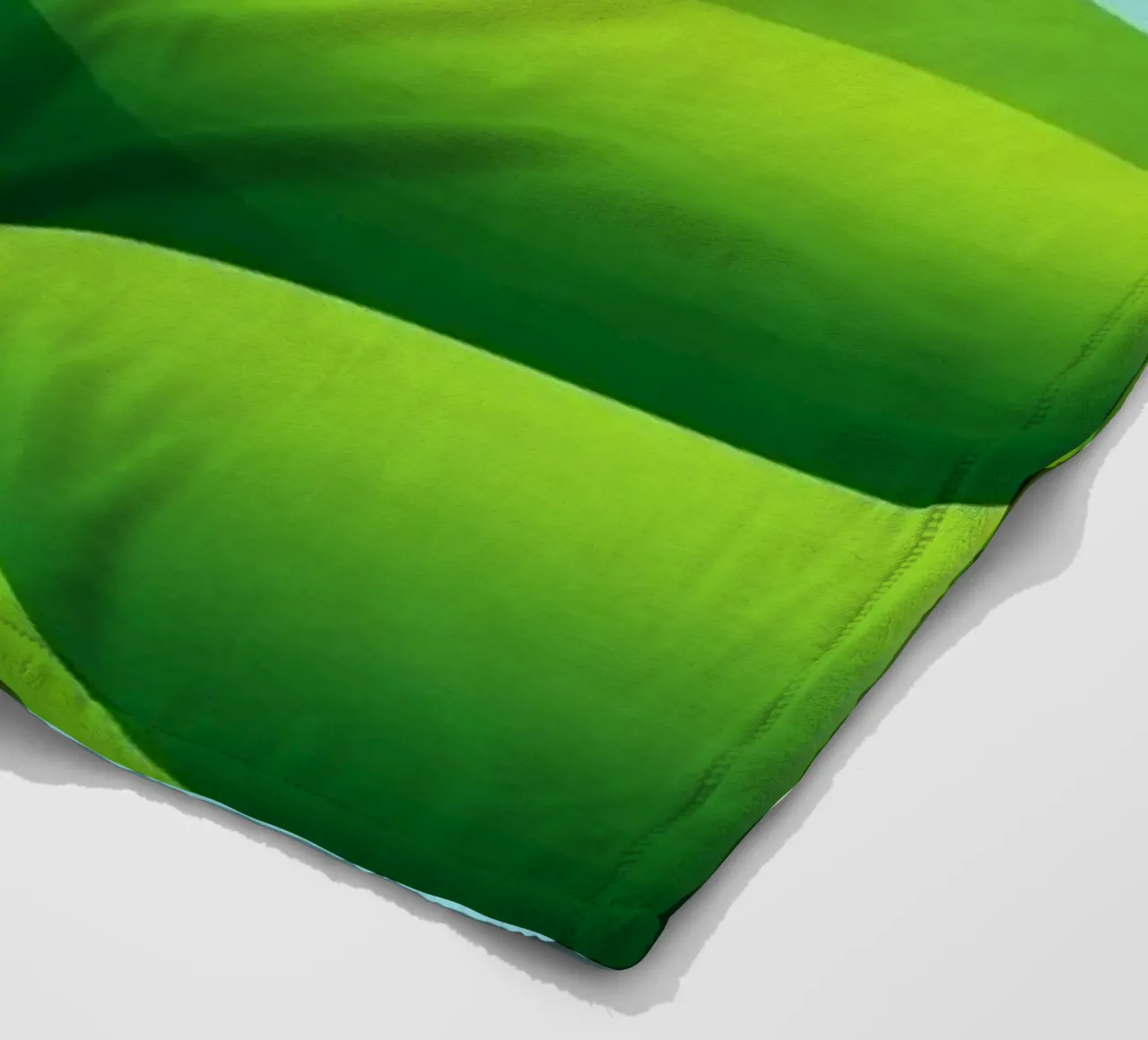 Colline verdi e sole splendente coperta in pile da Artistic-shop