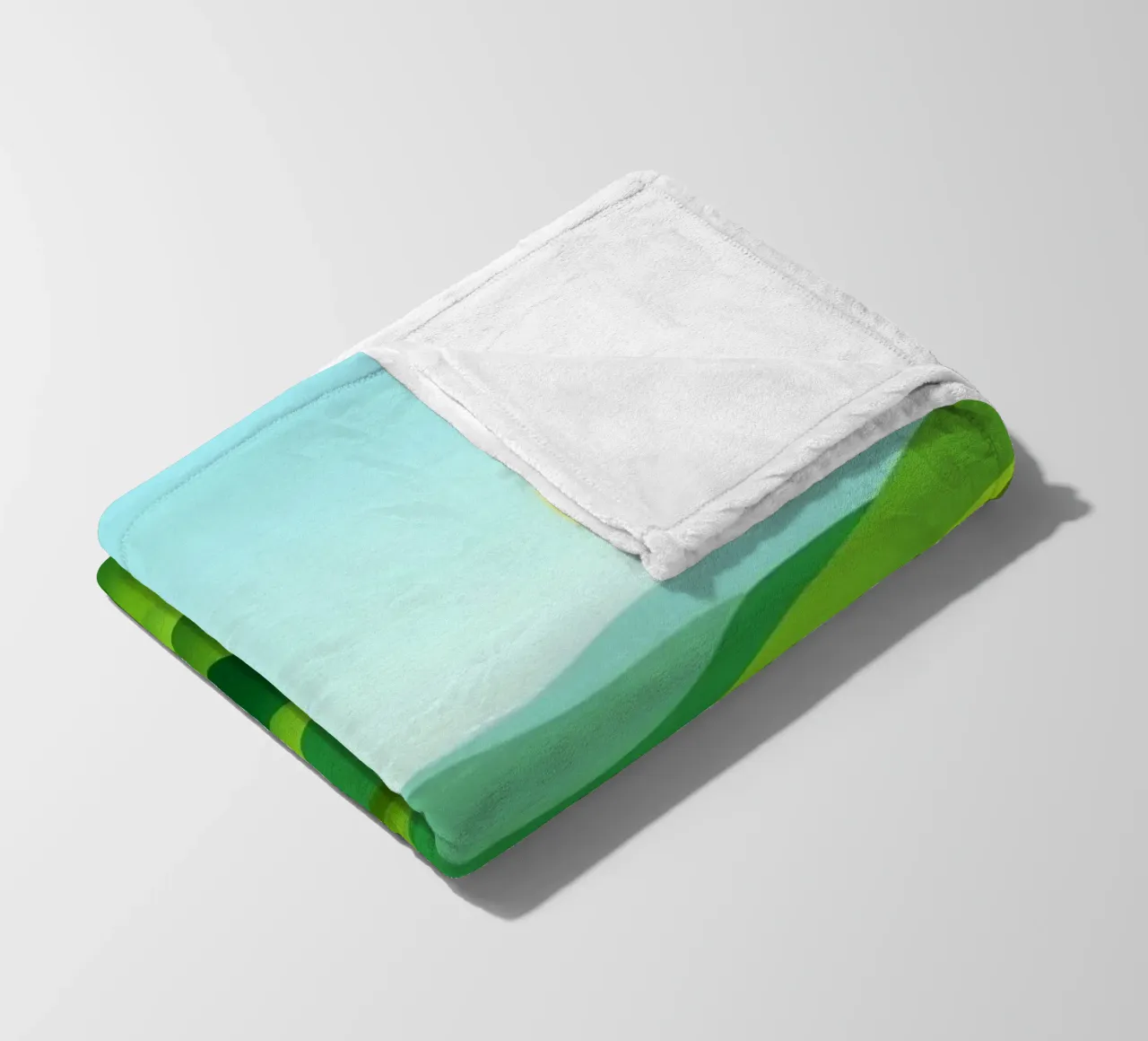 Colline verdi e sole splendente coperta in pile da Artistic-shop