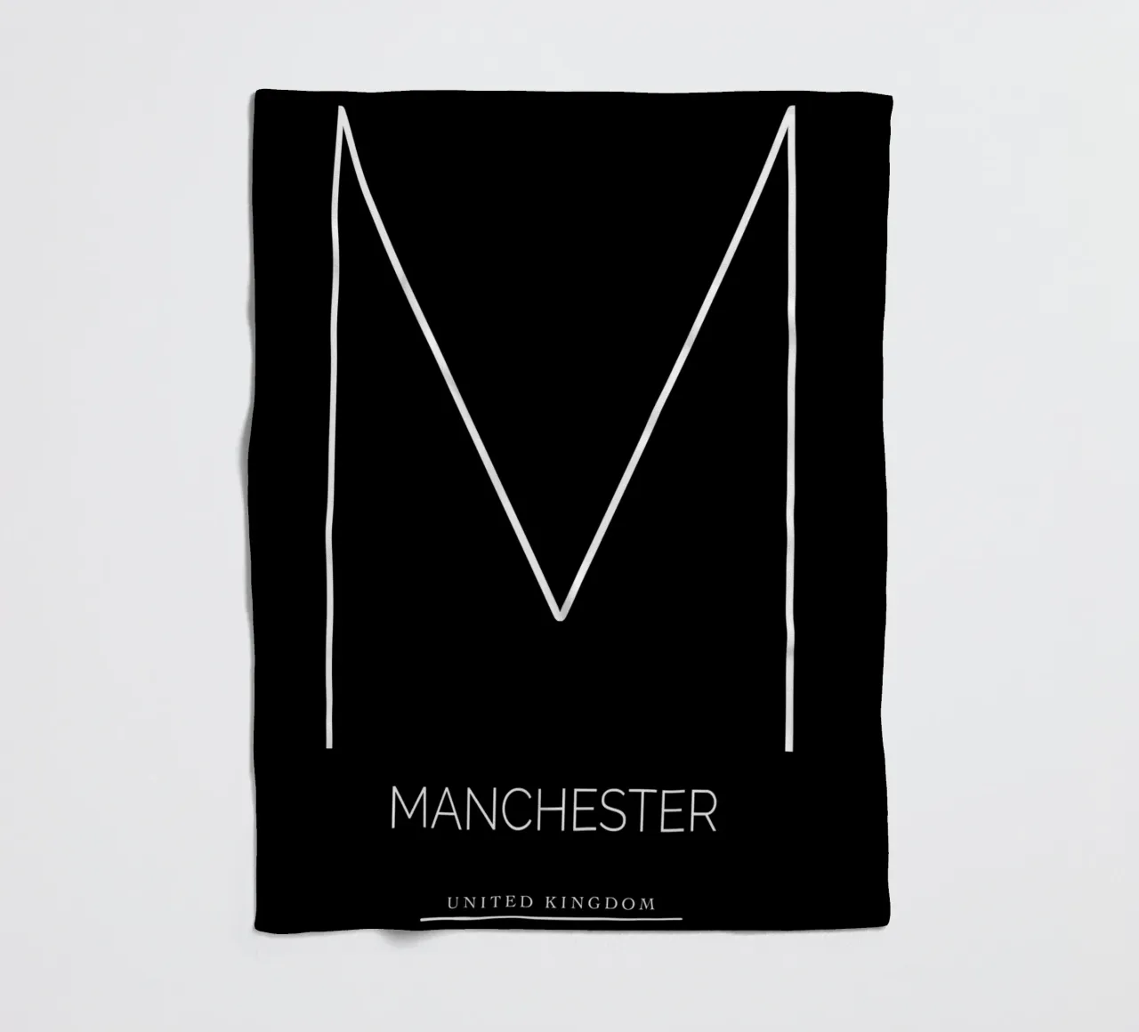 MANCHESTER - black coperta in pile da CityLights