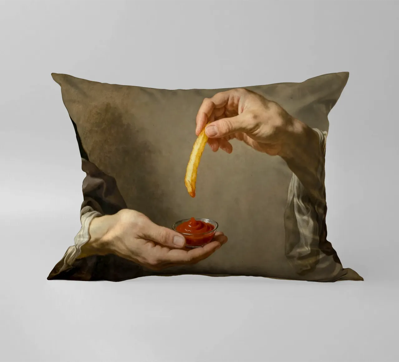 The Creation of Fries cuscino da Attaboy Dsgn