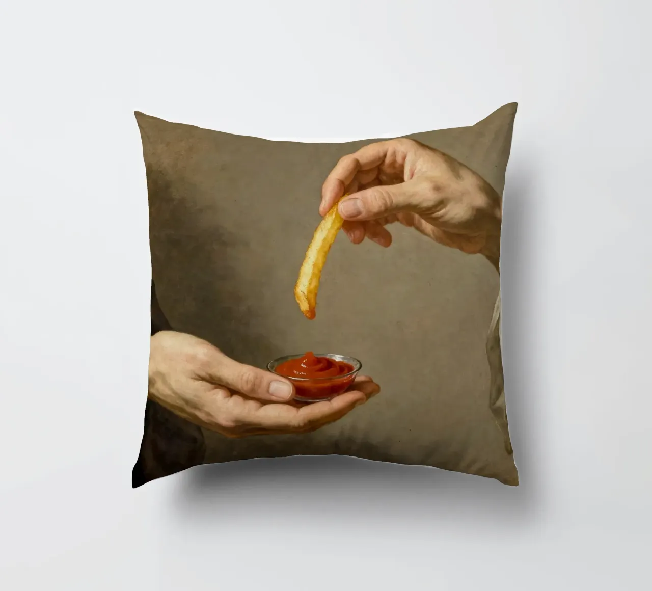 The Creation of Fries cuscino da Attaboy Dsgn
