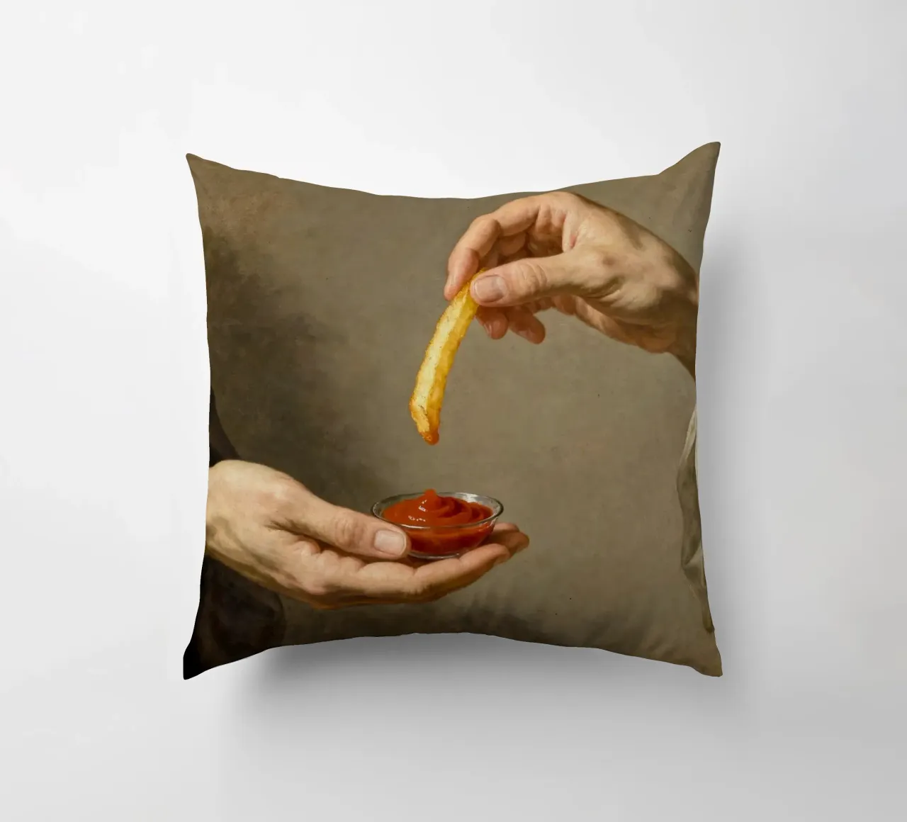 The Creation of Fries cuscino da Attaboy Dsgn