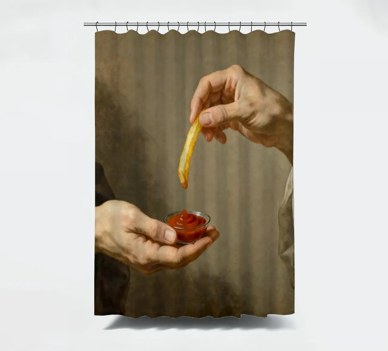 The Creation of Fries tenda da doccia da Attaboy Dsgn