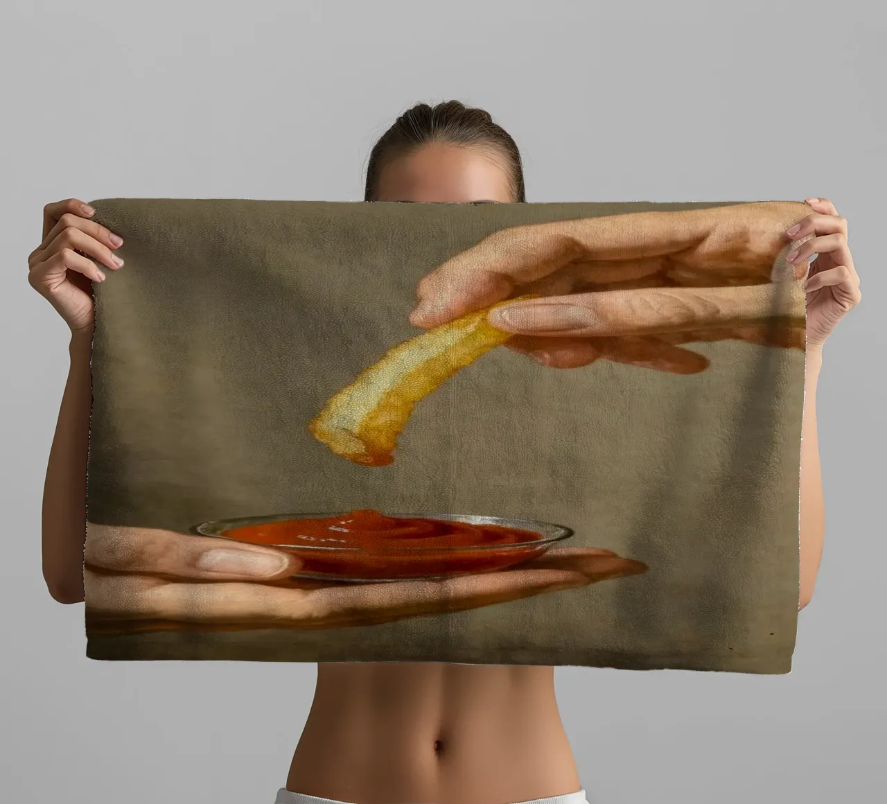 The Creation of Fries asciugamano da bagno da Attaboy Dsgn