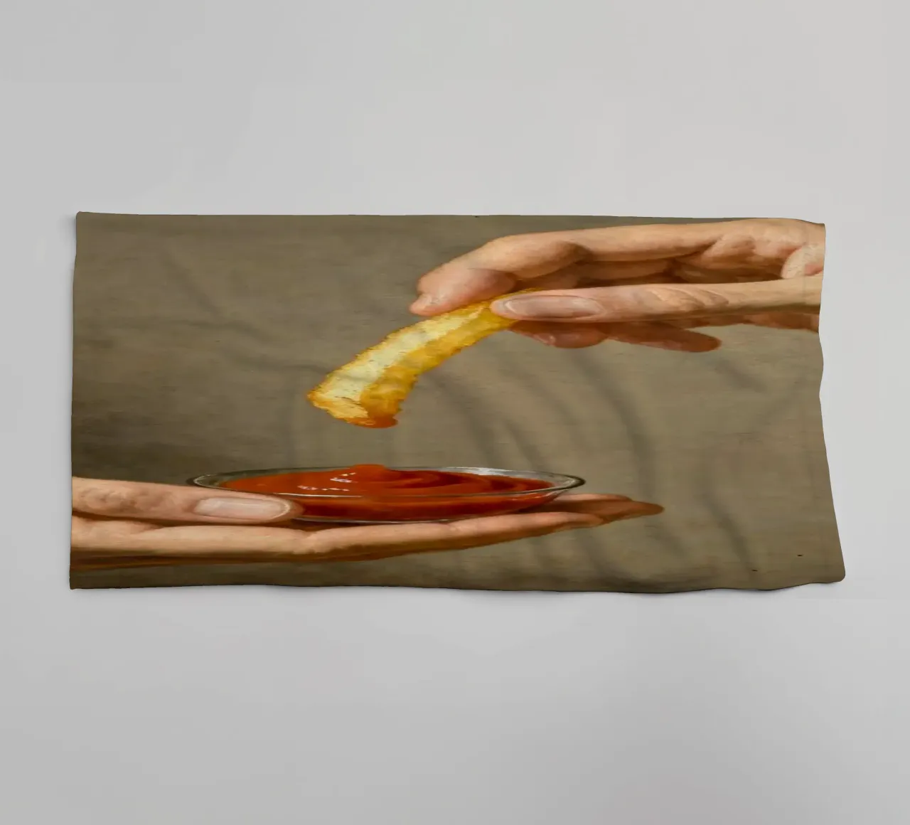 The Creation of Fries asciugamano da bagno da Attaboy Dsgn