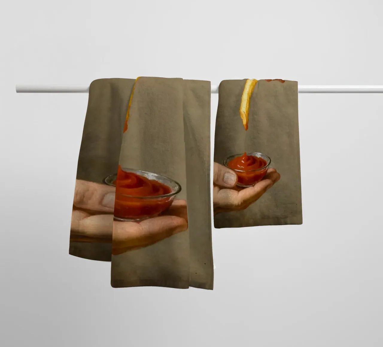 The Creation of Fries asciugamano da bagno da Attaboy Dsgn