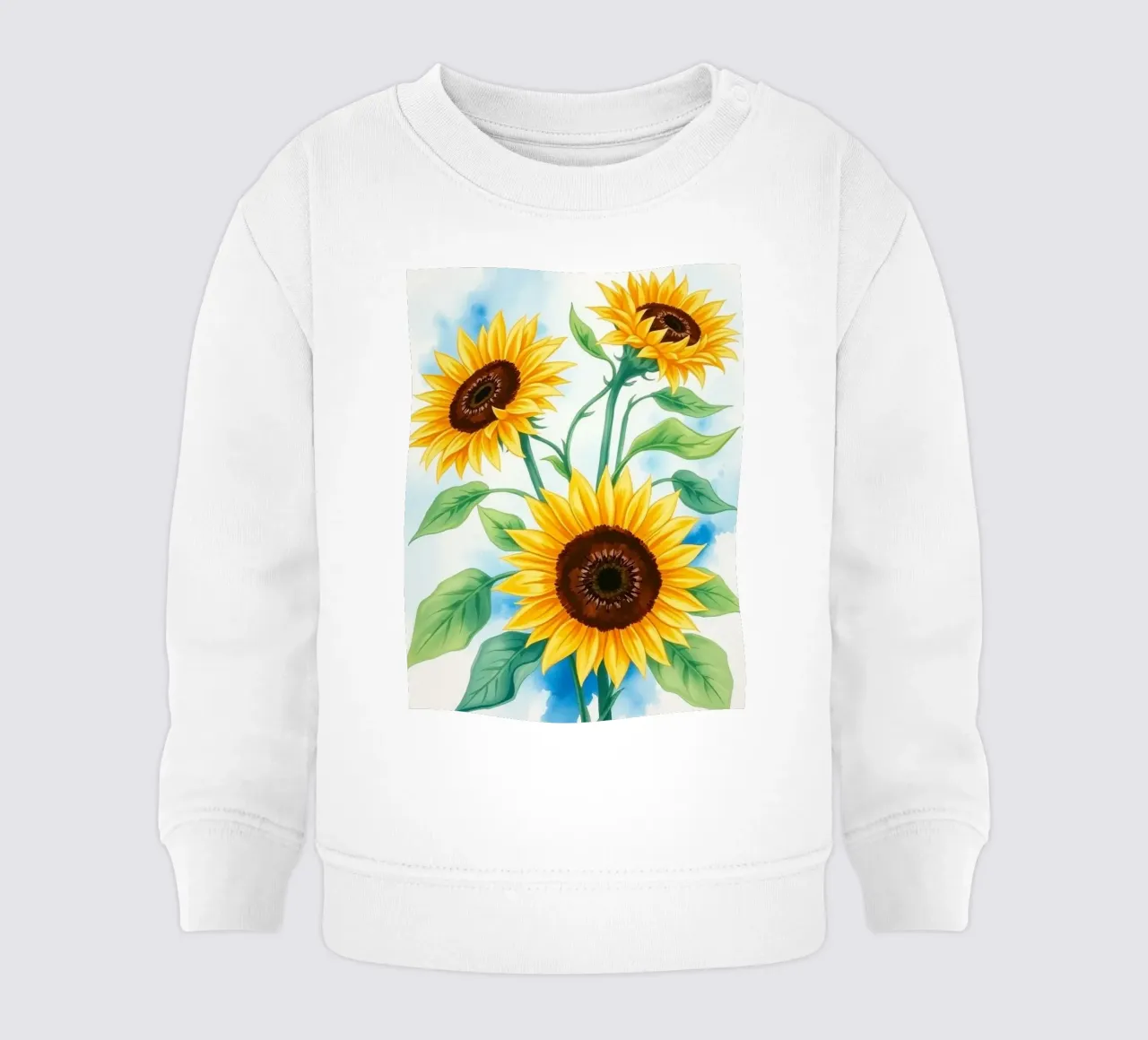 Radiosità dorata: Un trittico di acquerelli vibranti felpa neonato da Artistic-shop