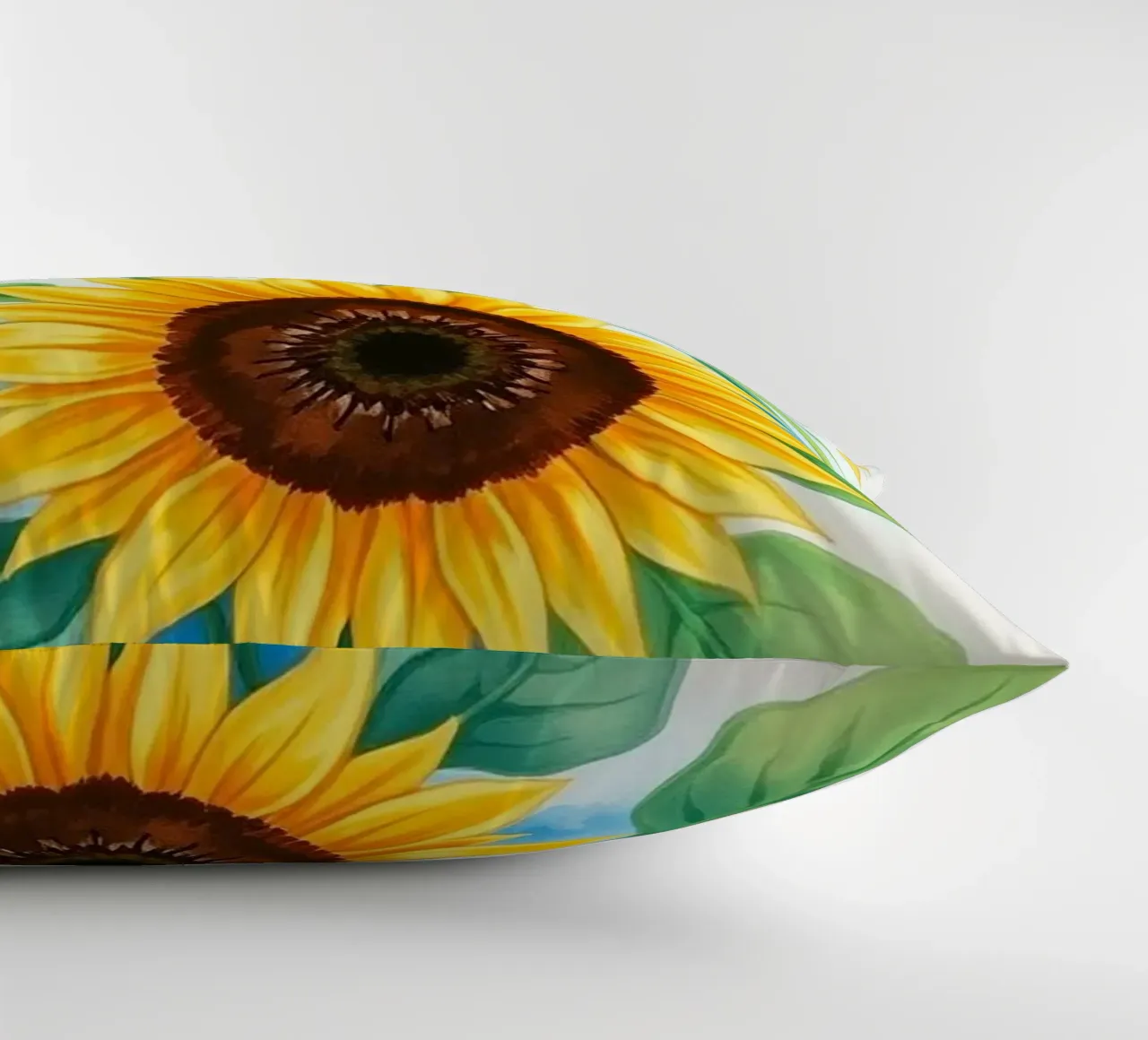 Radiosità dorata: Un trittico di acquerelli vibranti cuscino da Artistic-shop