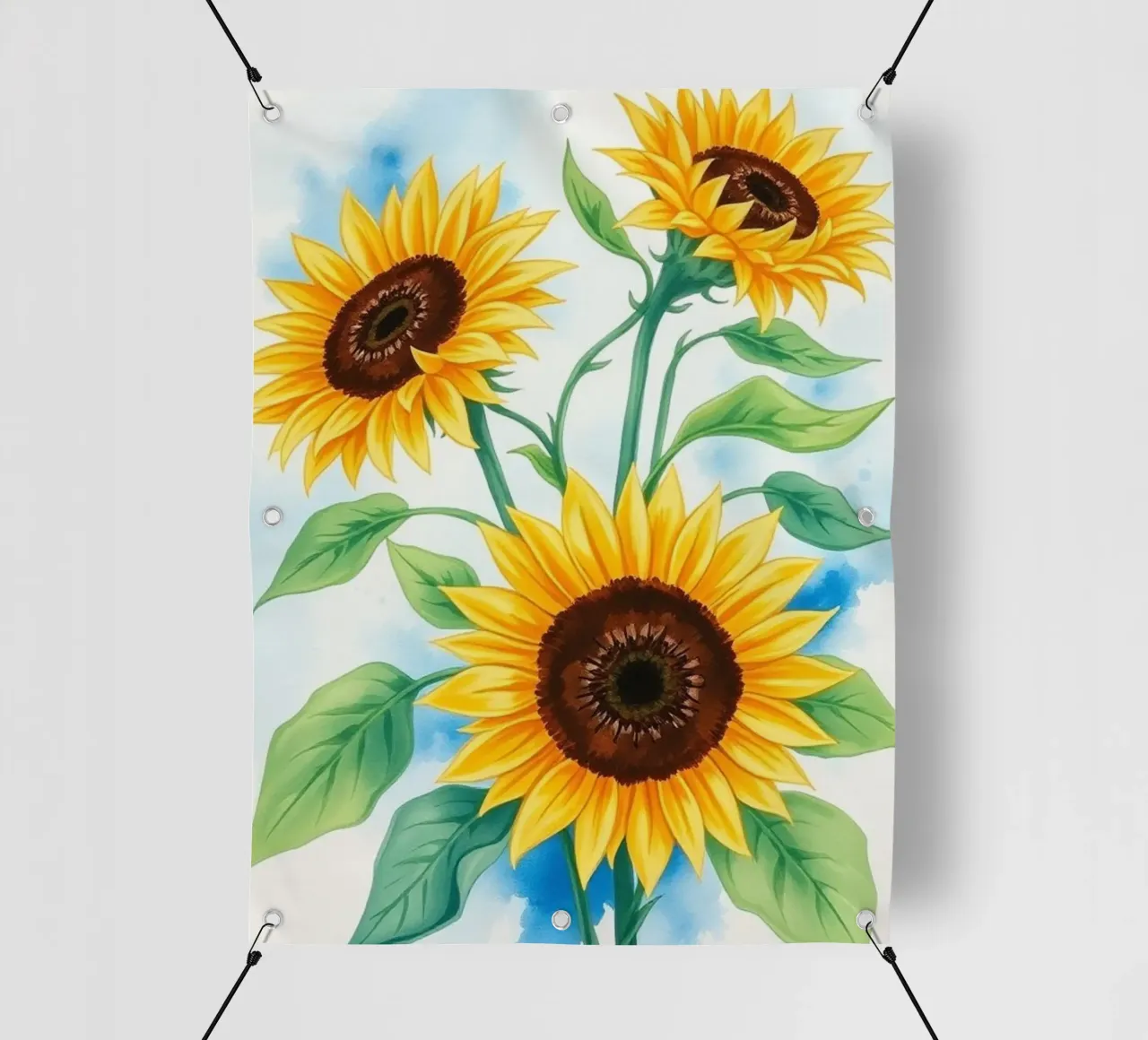Radiosità dorata: Un trittico di acquerelli vibranti telo in pvc da Artistic-shop