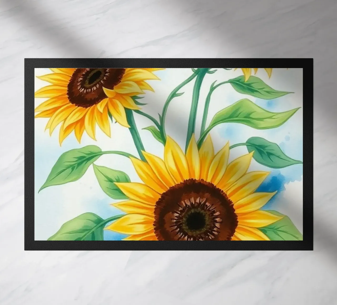 Radiosità dorata: Un trittico di acquerelli vibranti zerbino da Artistic-shop