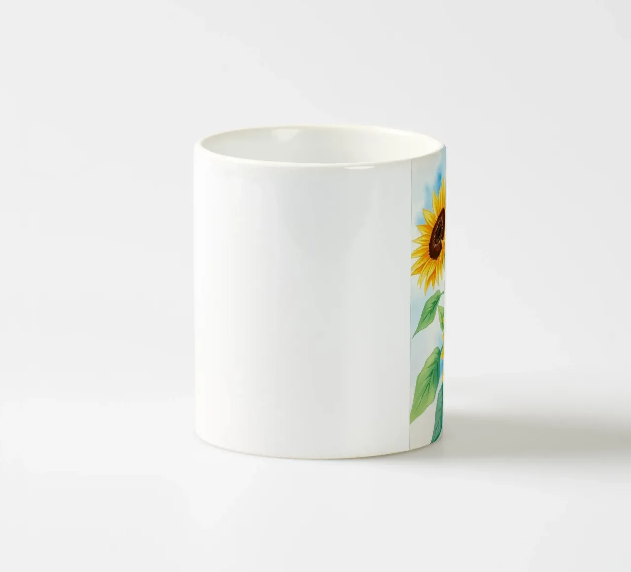 Radiosità dorata: Un trittico di acquerelli vibranti tazza in ceramica da Artistic-shop