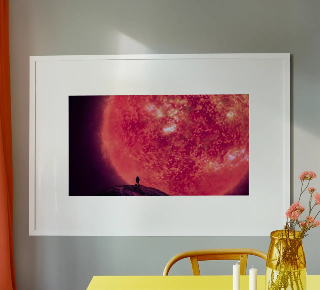 Sun Walker poster with aluminum frame by Astro Aesthetics