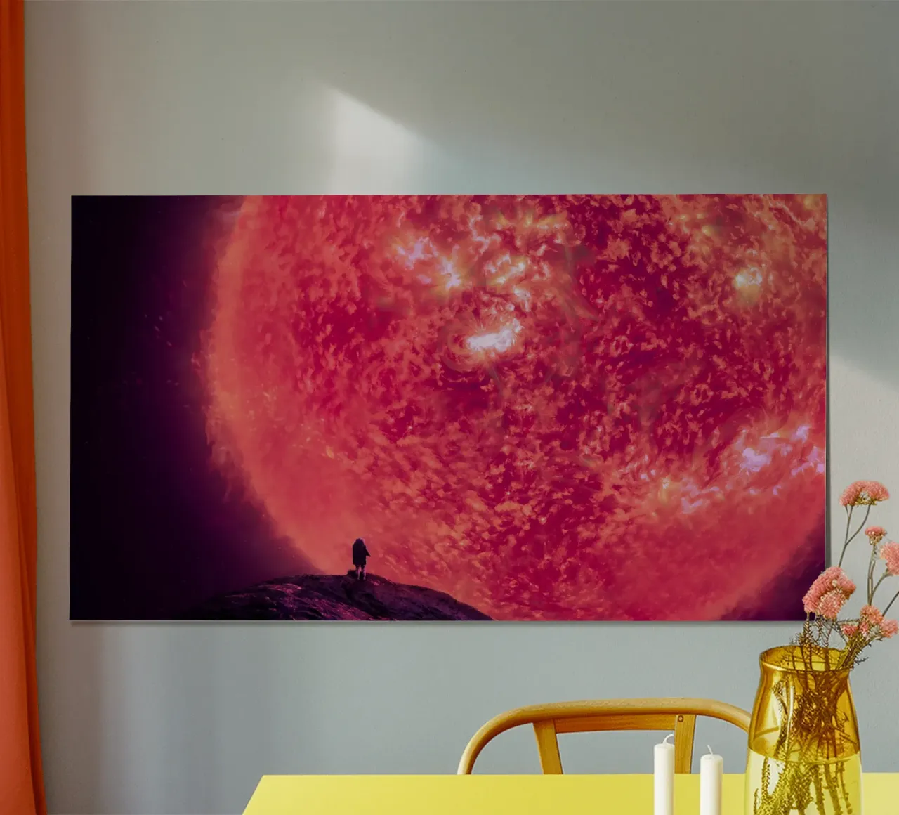 Sun Walker poster with aluminum frame by Astro Aesthetics