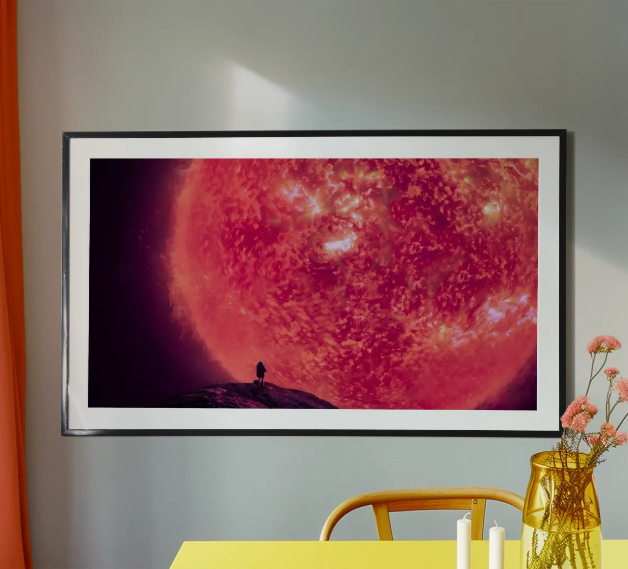 Sun Walker poster with aluminum frame by Astro Aesthetics