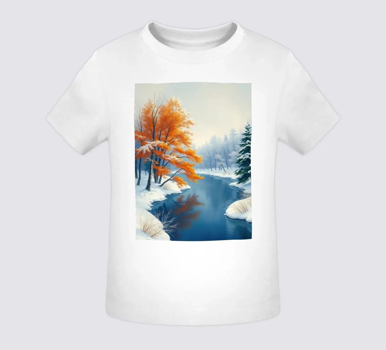 L'abbraccio dell'inverno: Il duraturo splendore dell'autunno maglietta neonato da Artistic-shop