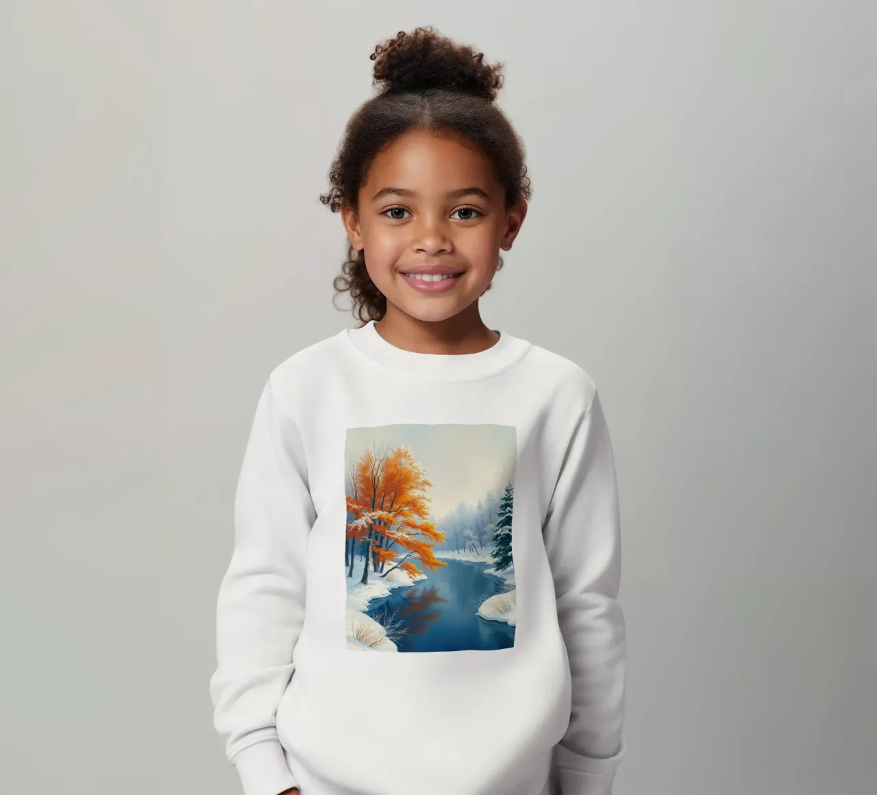 L'abbraccio dell'inverno: Il duraturo splendore dell'autunno felpa bambino da Artistic-shop