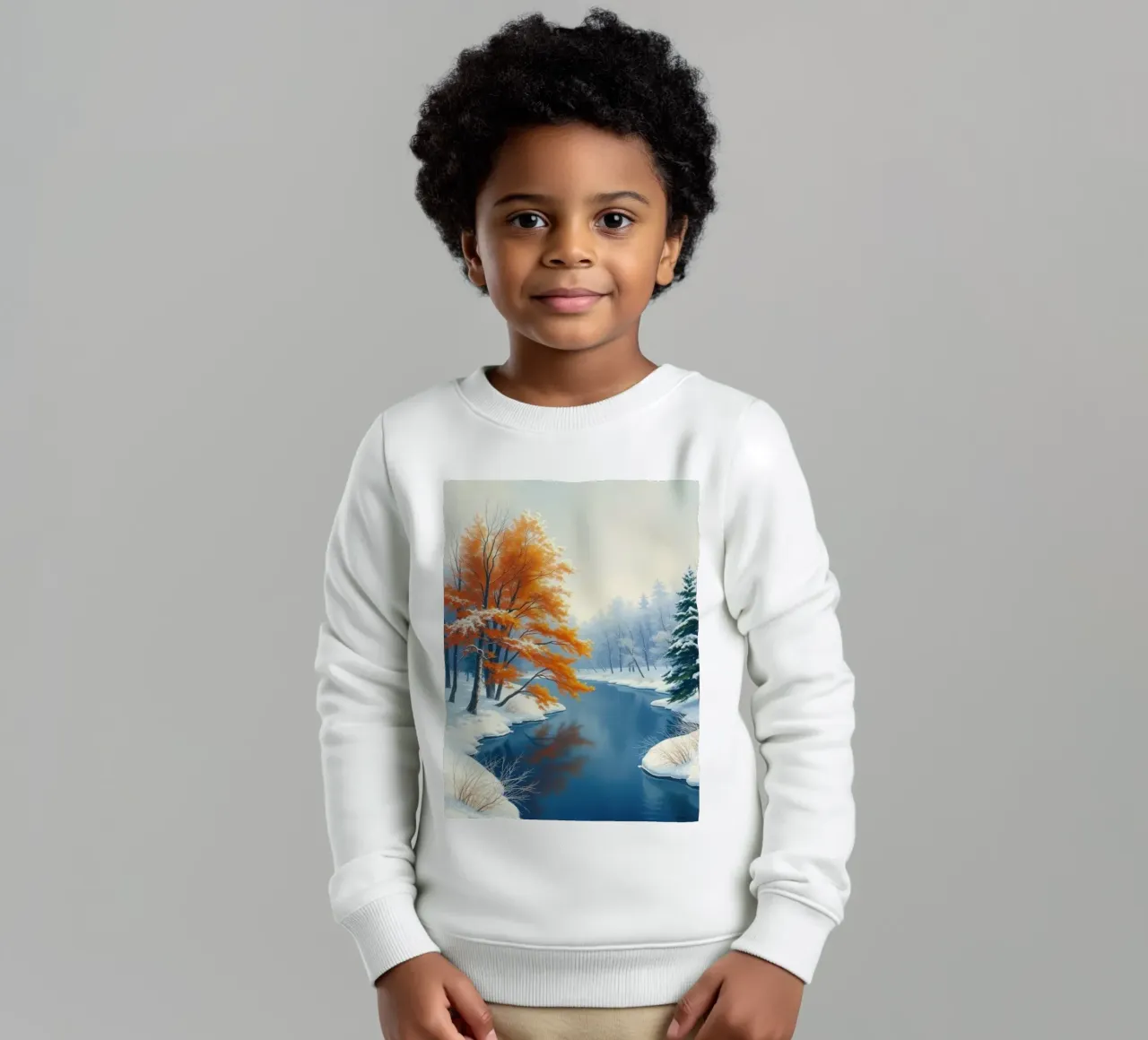 L'abbraccio dell'inverno: Il duraturo splendore dell'autunno felpa bambino da Artistic-shop