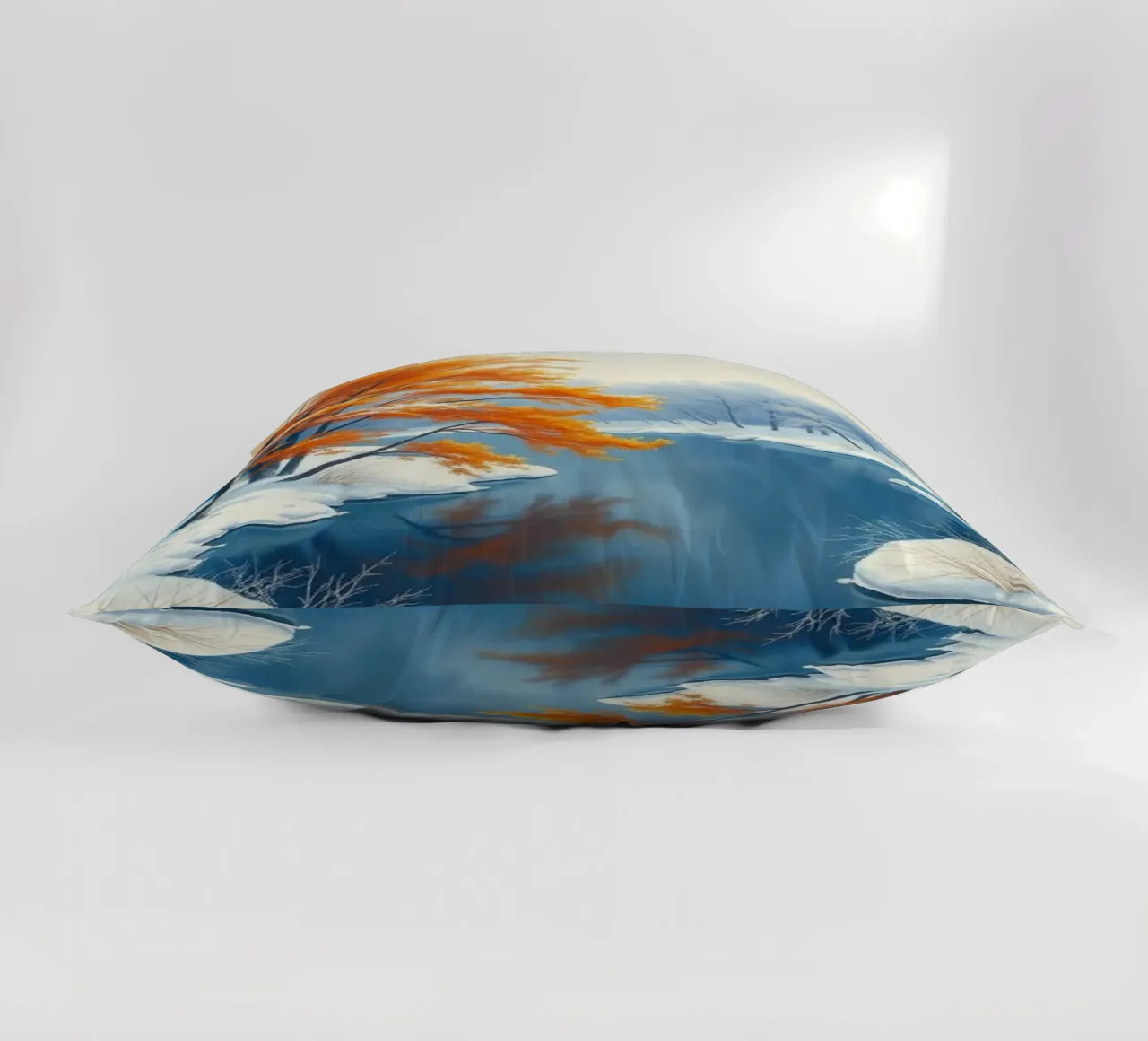 L'abbraccio dell'inverno: Il duraturo splendore dell'autunno cuscino da Artistic-shop