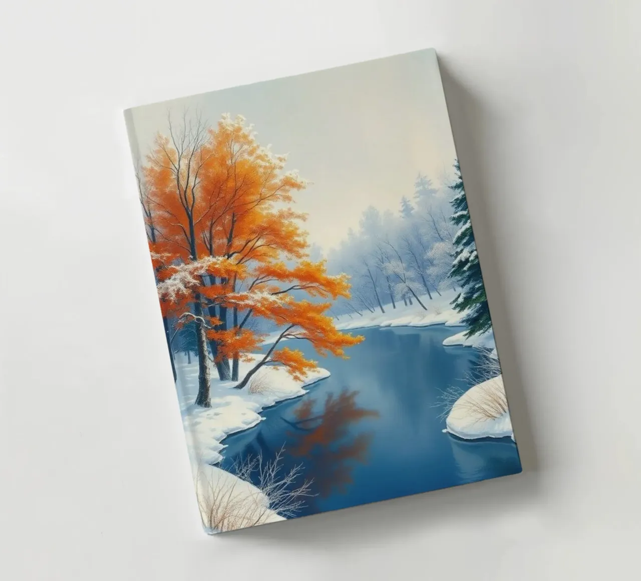 A Winter's Embrace: The Enduring Radiance of Autumn notebook by Artistic-shop