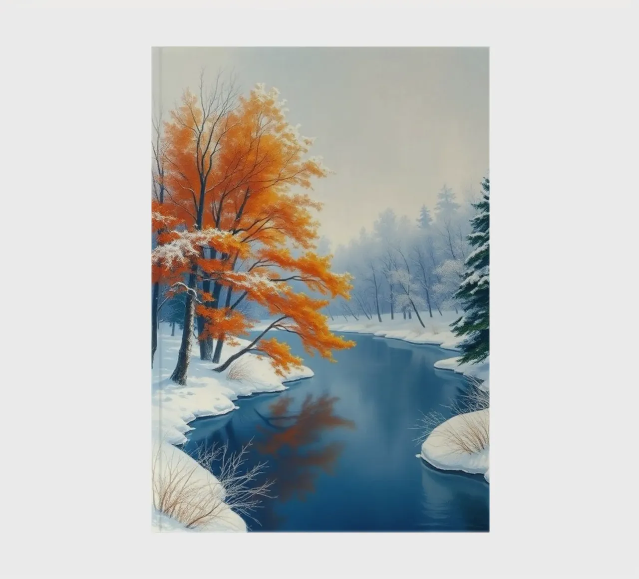 A Winter's Embrace: The Enduring Radiance of Autumn notebook by Artistic-shop