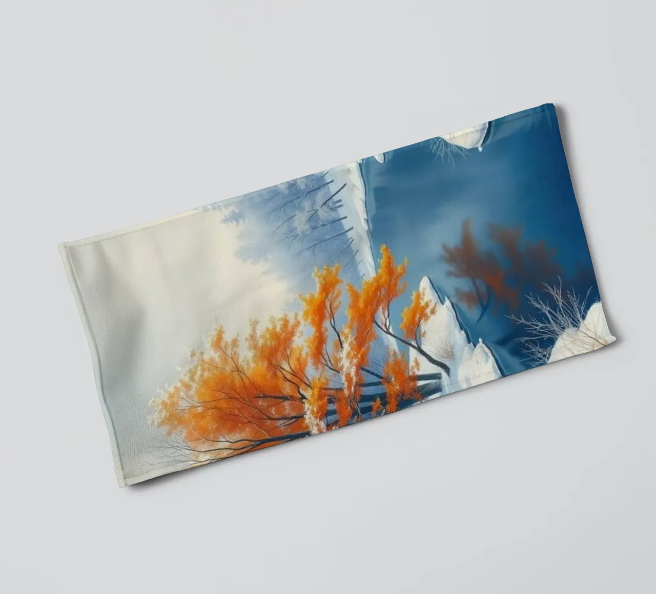 L'abbraccio dell'inverno: Il duraturo splendore dell'autunno asciugamano da bagno da Artistic-shop