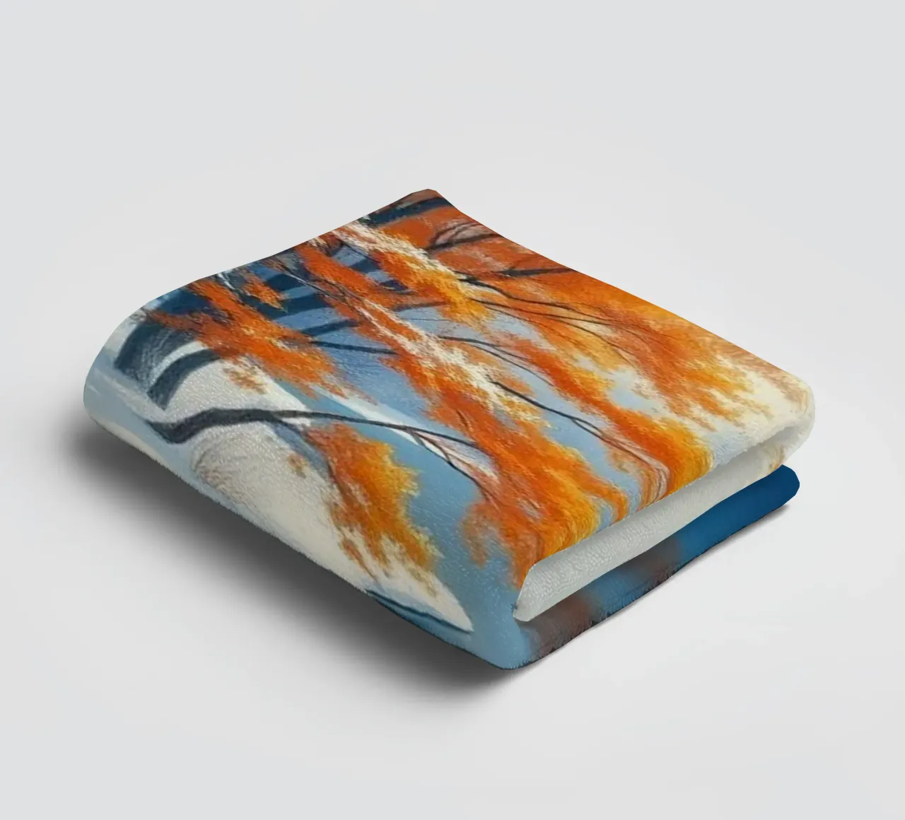 L'abbraccio dell'inverno: Il duraturo splendore dell'autunno asciugamano da bagno da Artistic-shop