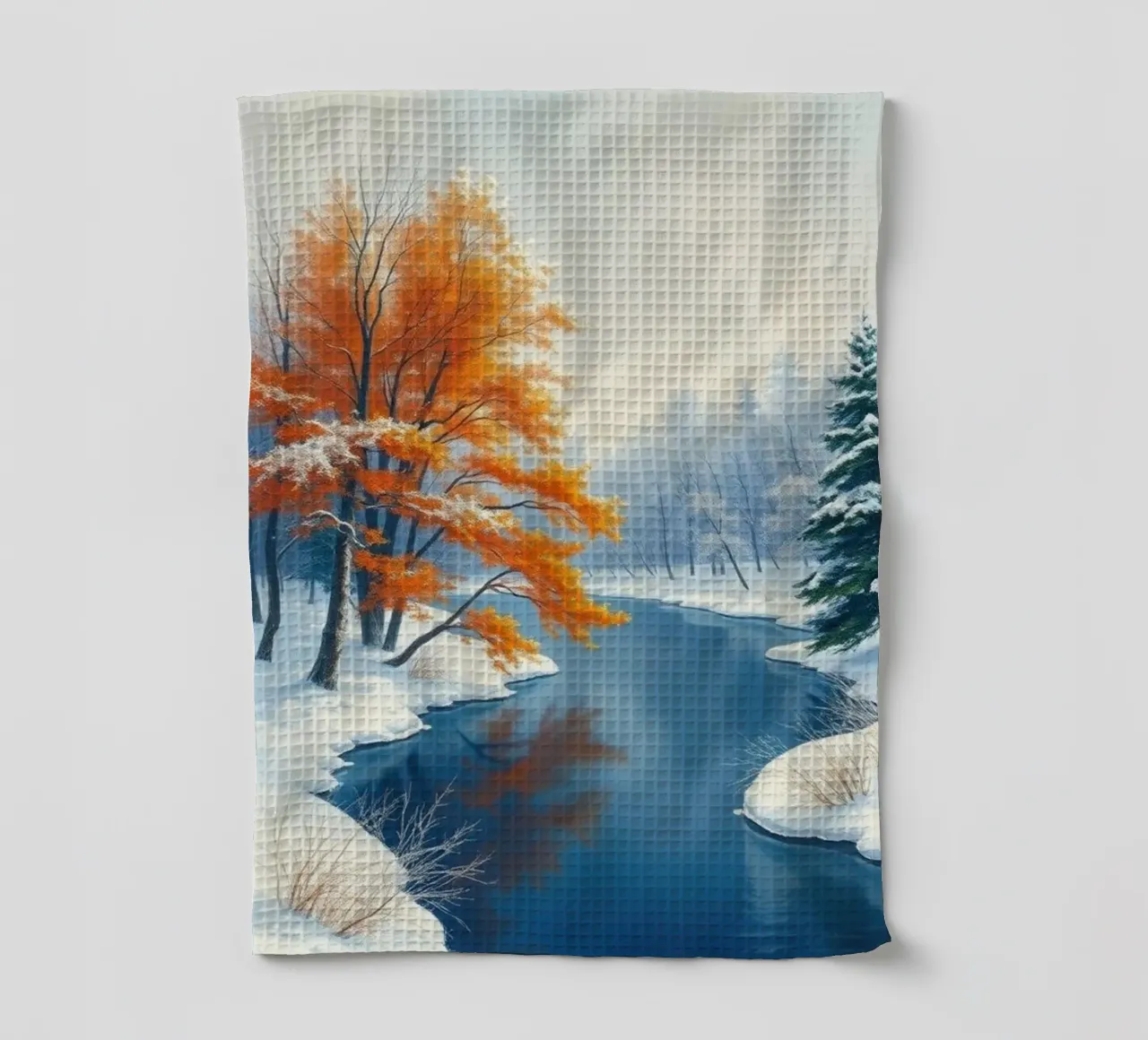 L'abbraccio dell'inverno: Il duraturo splendore dell'autunno canovaccio da cucina da Artistic-shop