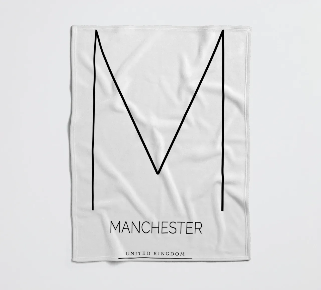 MANCHESTER - white coperta in pile da CityLights