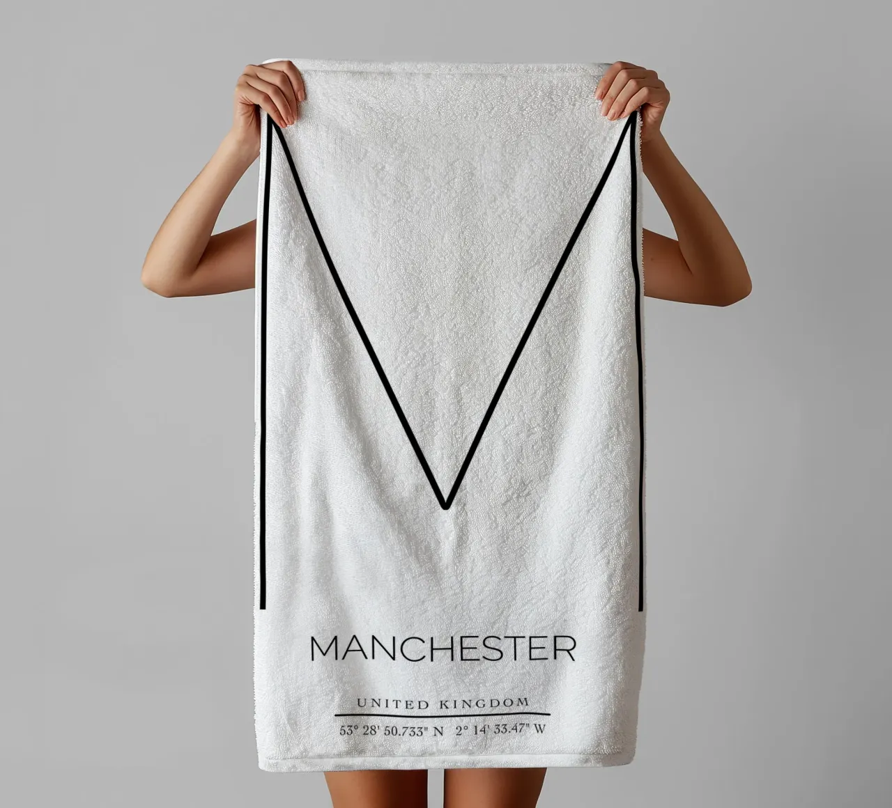 MANCHESTER - white asciugamano da bagno da CityLights