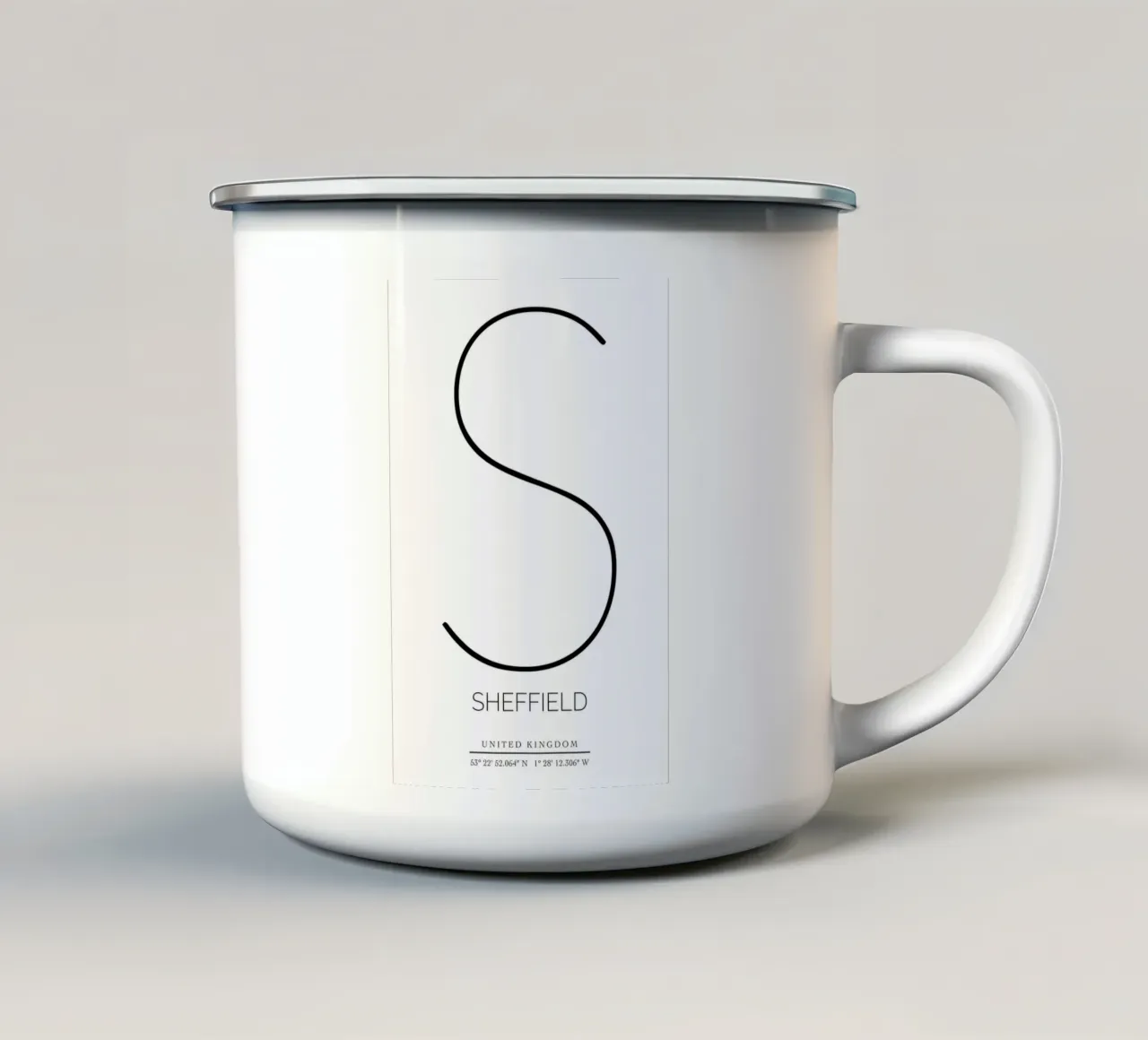 SHEFFIELD - white tazza in smalto da CityLights