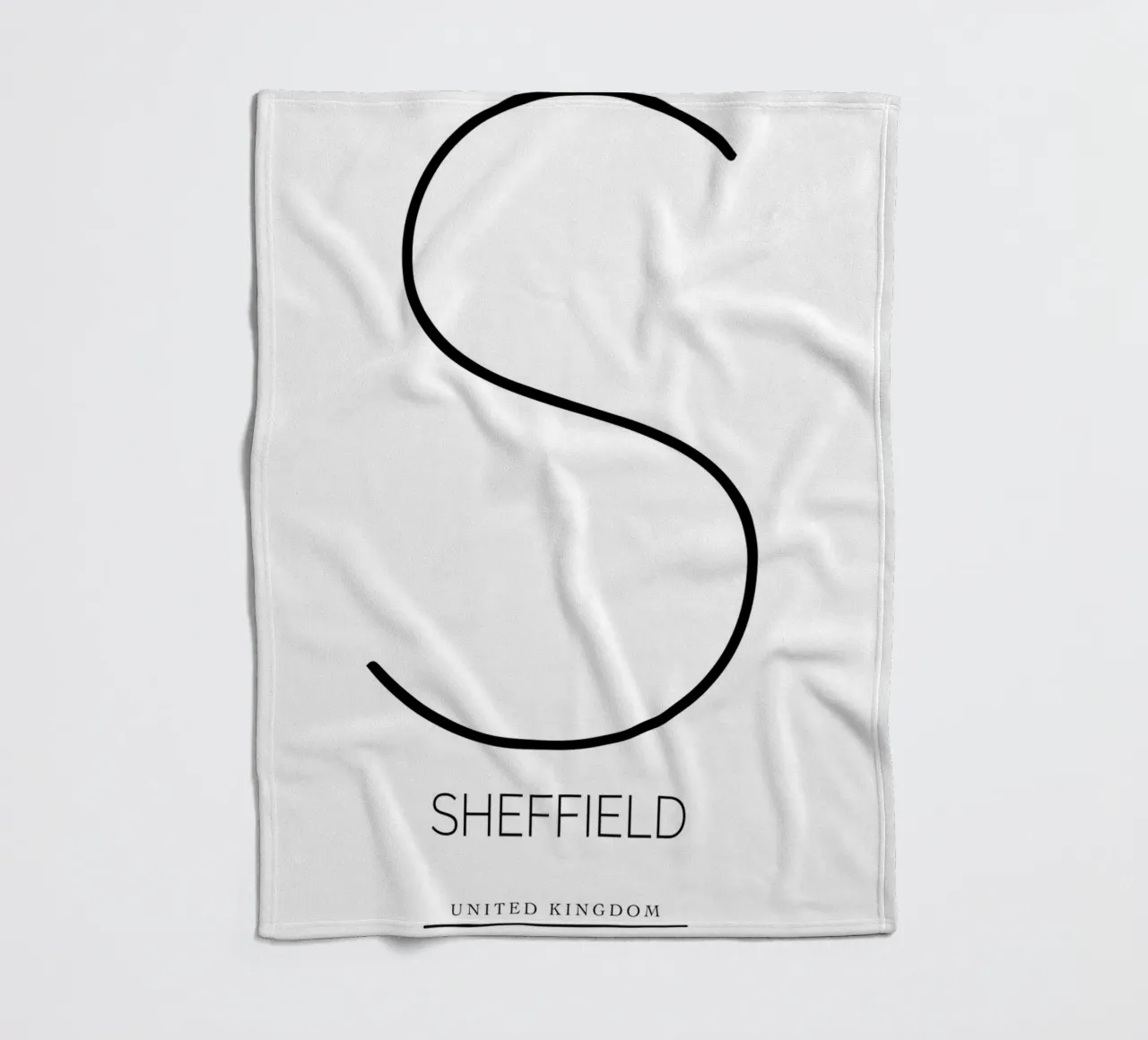 SHEFFIELD - white fleece blanket by CityLights