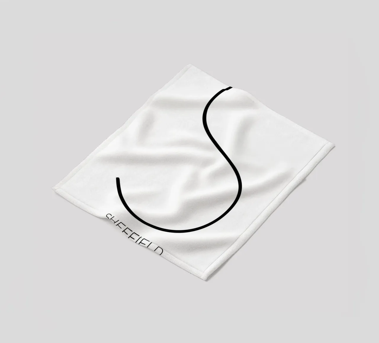 SHEFFIELD - white fleece blanket by CityLights
