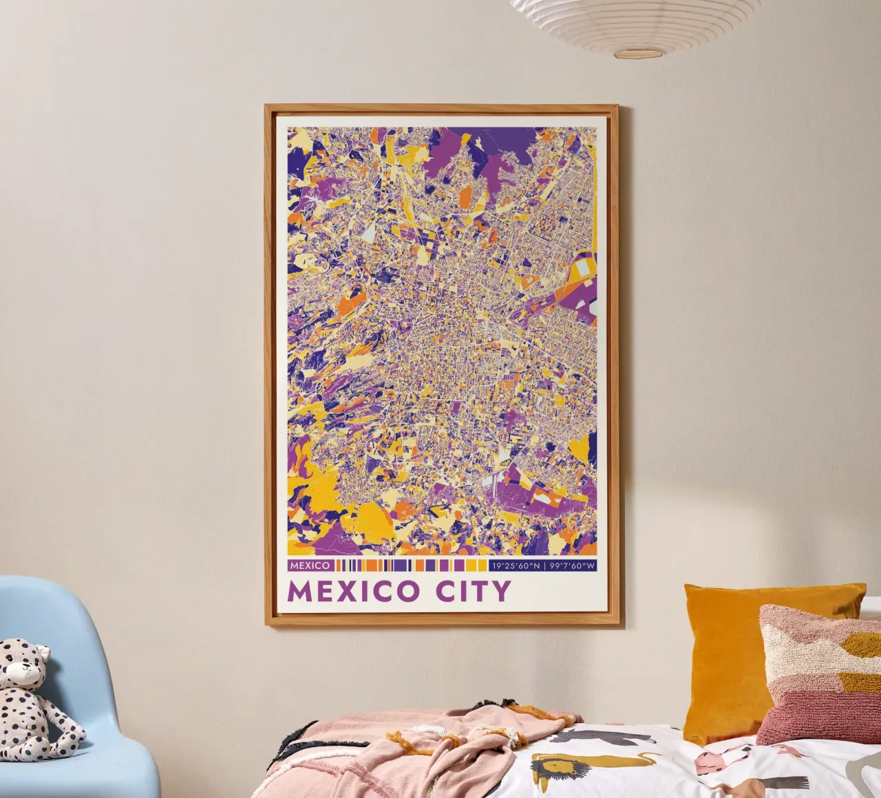 Poster di Città del Messico alluminio dibond da CityMapPoster