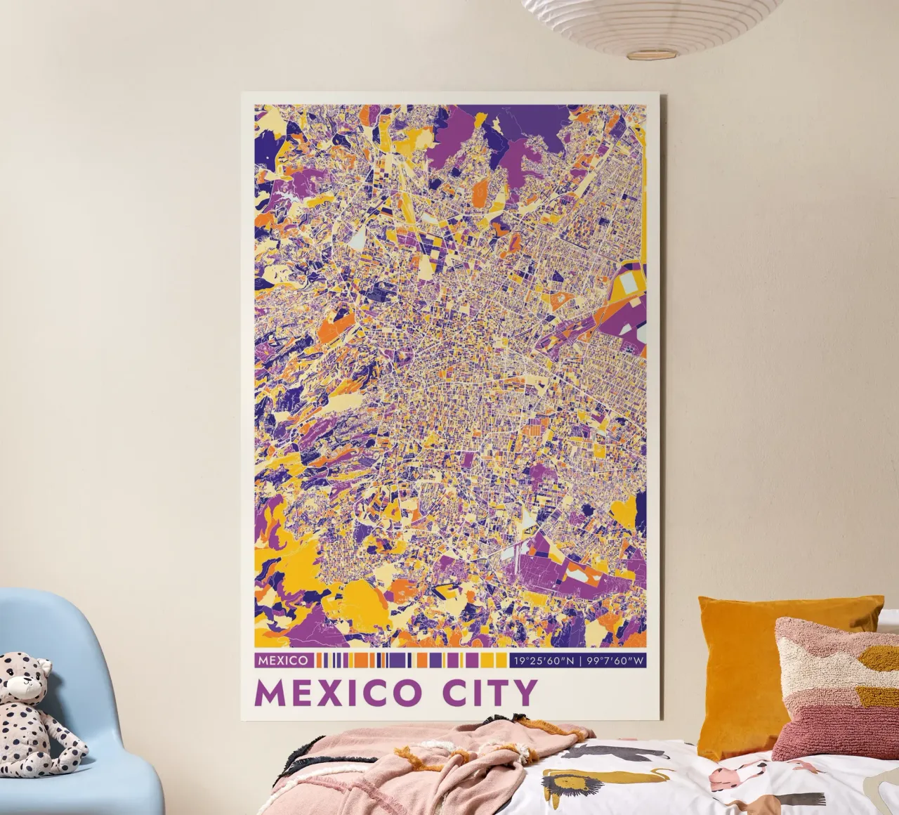Poster di Città del Messico alluminio dibond da CityMapPoster